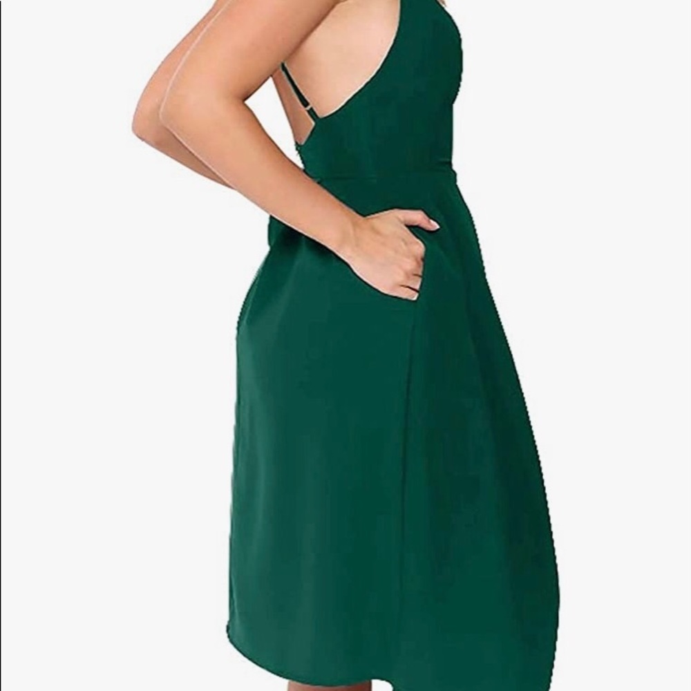 Women’s Forest green midi dress - Picture 2 of 6